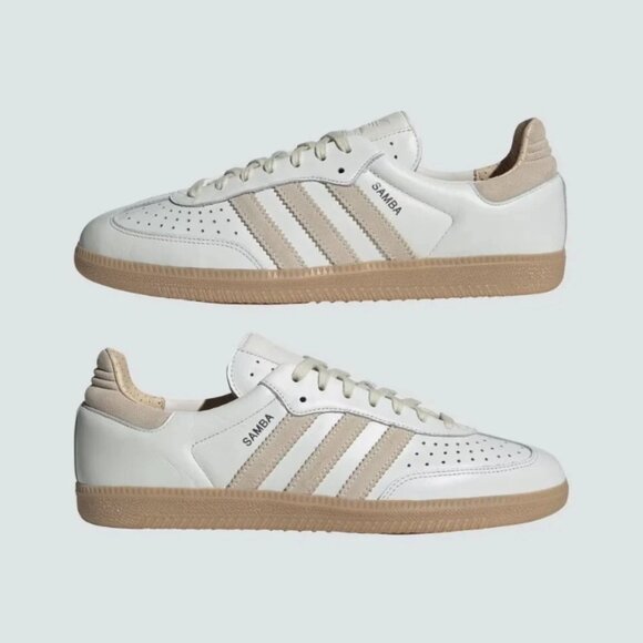 NEW ADIDAS MEN SAMBA OG SAND WONDER WHITE Mens "Expediteshipping" - Picture 1 of 9